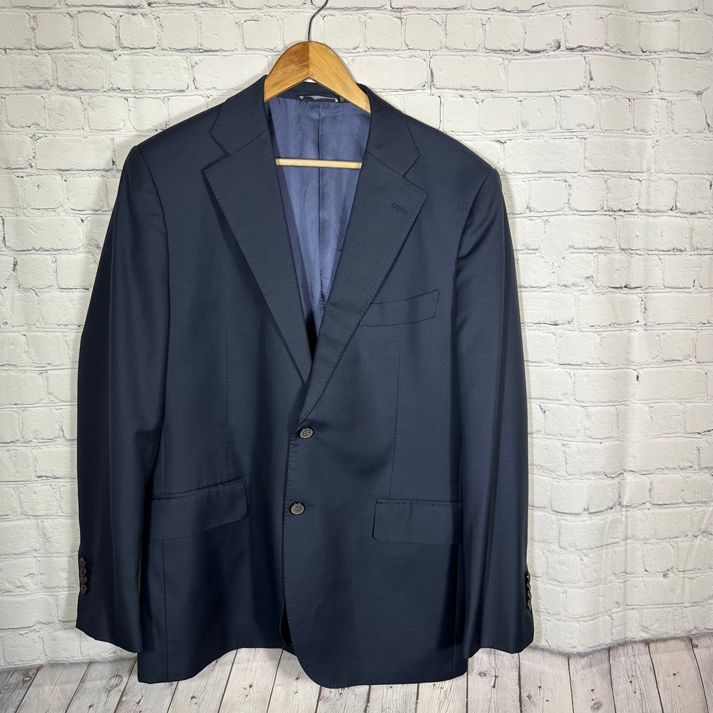 Suitsupply Lazio Navy Blue Wool Blazer Suit Jacket Vitale Barberis Canonico 46R